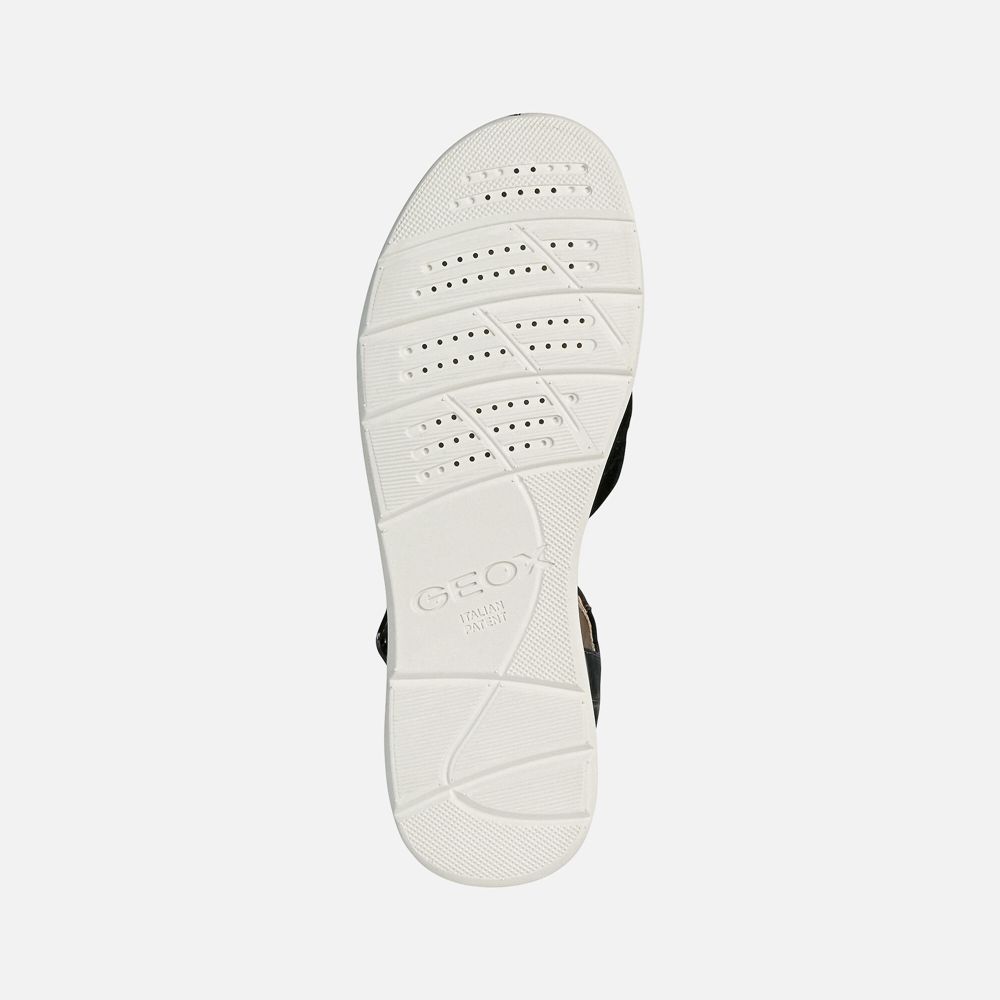 Sandalias Geox Senhora Branco/Pretas - Hiver - NKTRP3902